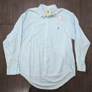Duck Head | Men's XL Green/Teal Oxford Shirt with Pocket & Logo | 100% Cotton